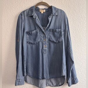 Cloth & Stone Light Blue Denim Shirt